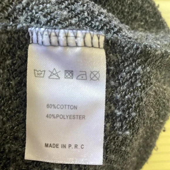 Brandy Melville Women's Gray Cropped Distressed Hem Long Sleeve Hoodie Size OS - Picture 5 of 5